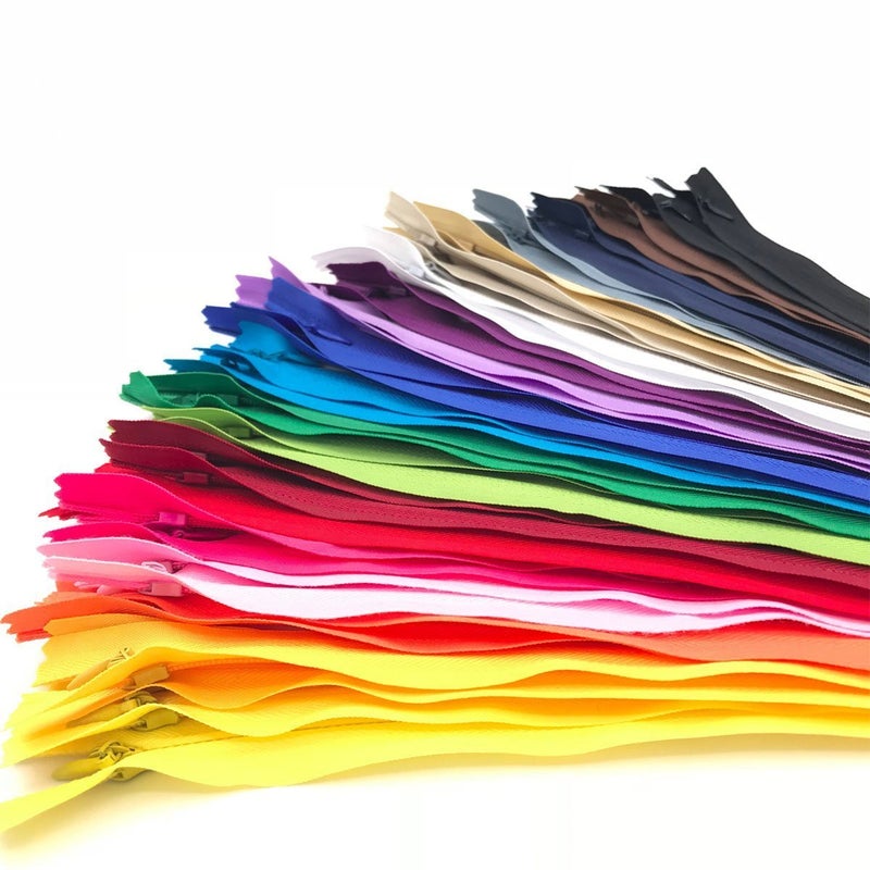 YUEDI 40PCS Nylon Invisible Zipper,Sewing for Handmade Garment/Bags/Home Textile,Tailor Sewer Crafter's Special(22 inch,Mix Color) - Image 5